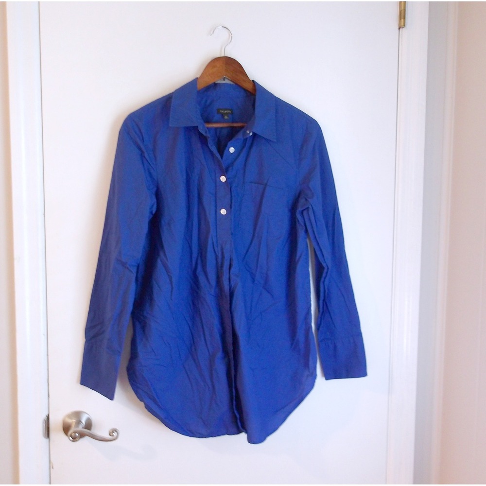 Talbots Button Down Shirt Collared Relaxed Fit Blue Mens Size M/ #5322